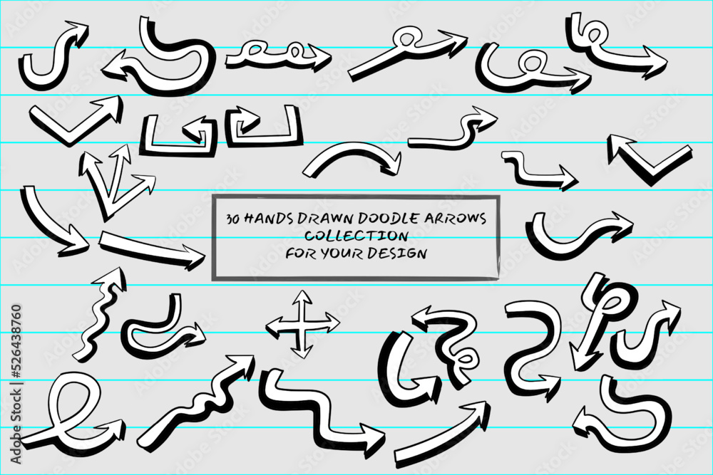 Hand drawn doodle arrows are suitable for use as design elements, office assignments, school assignments, presentation elements, and others
Hand drawn doodle arrows are suitable for use as design elements, office assignments, school assignments, presentation elements, and others