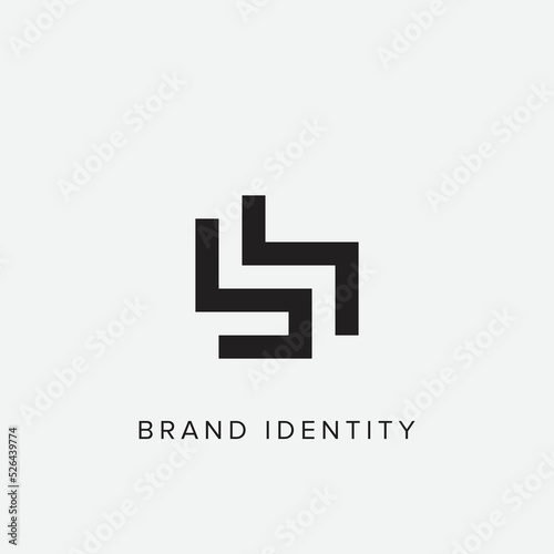 Monogram Letter Bb Logo Design , Creative and Minimalist Logotype.