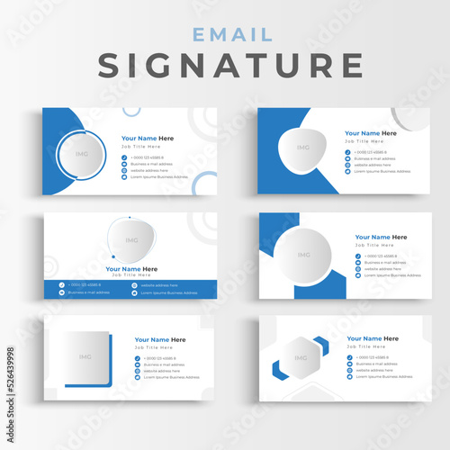 modern and creative business email signature blue color