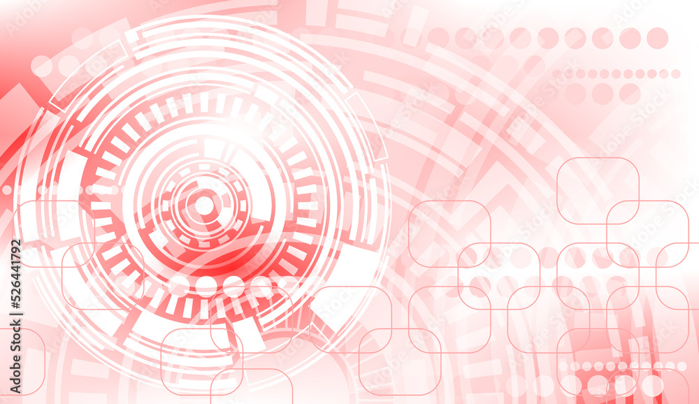 Fond de Technologie Numérique Rouge
