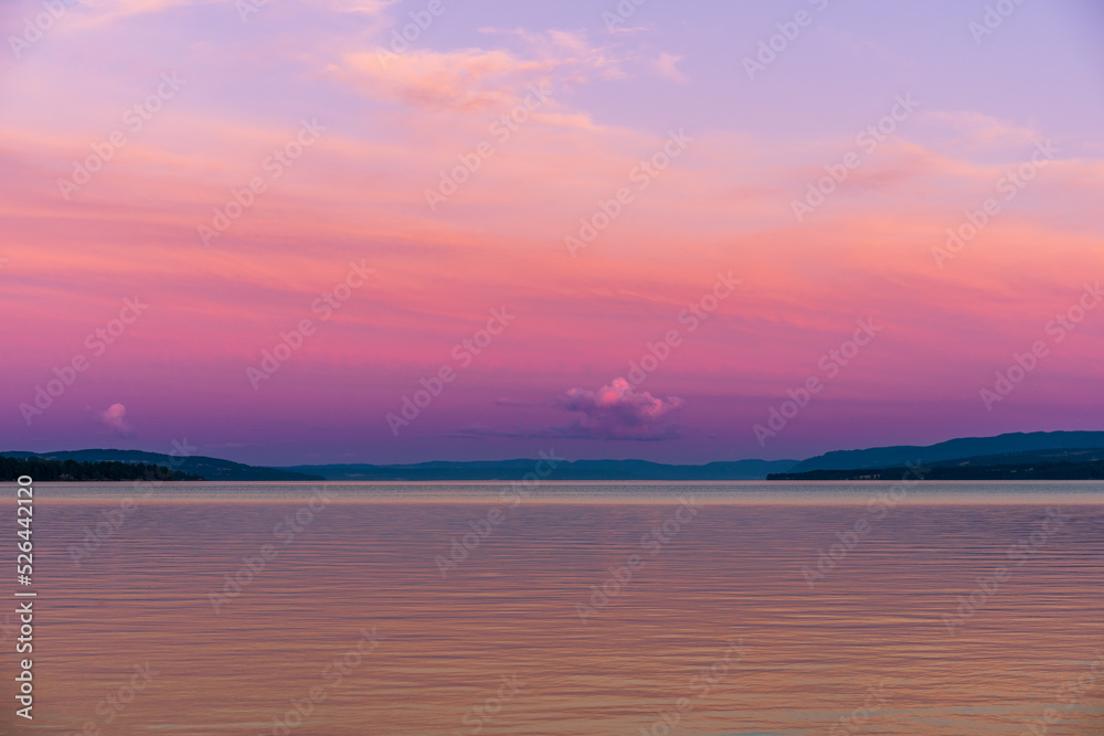 A calm summer evening by Lake Mjøsa - version II