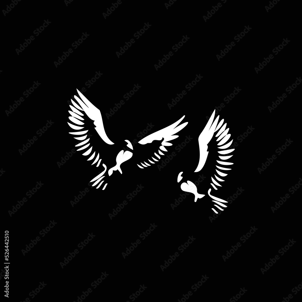 Obraz premium Peace bird abstract dove silhouettes