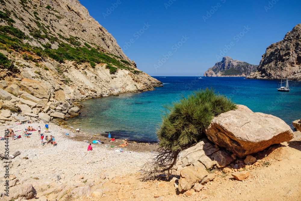 playa de Cala Boquer, peninsula de Formentor, Pollença. Parque natural