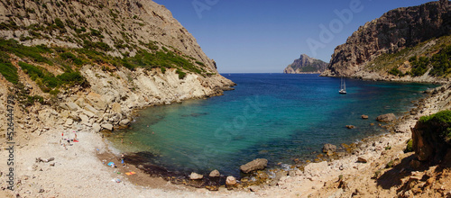 playa de Cala Boquer, peninsula de Formentor, Pollença. Parque natural de la Sierra de Tramuntana. Mallorca. Islas Baleares. Spain. photo