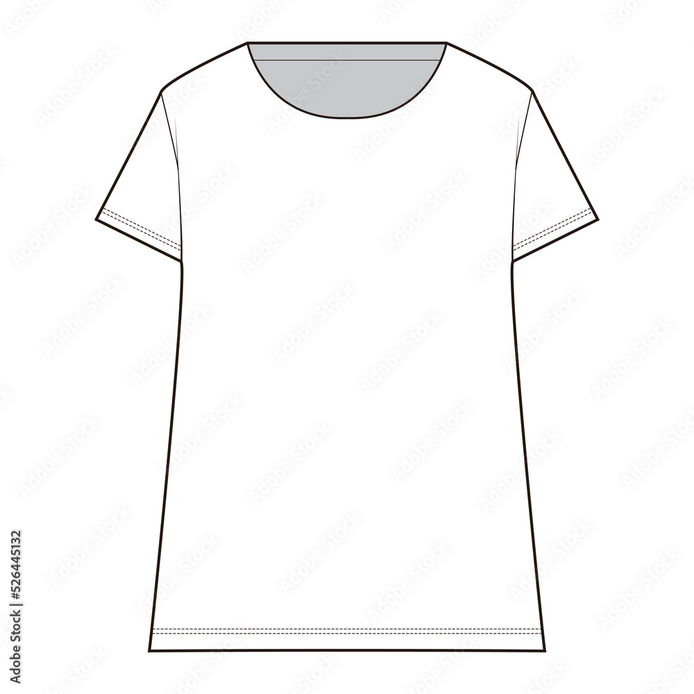 Tight T-shirt Top illustration design Flat Drawing Fashion Flat Sketches Tight T-shirt Top illustration design Flat Drawing Fashion Flat Sketches