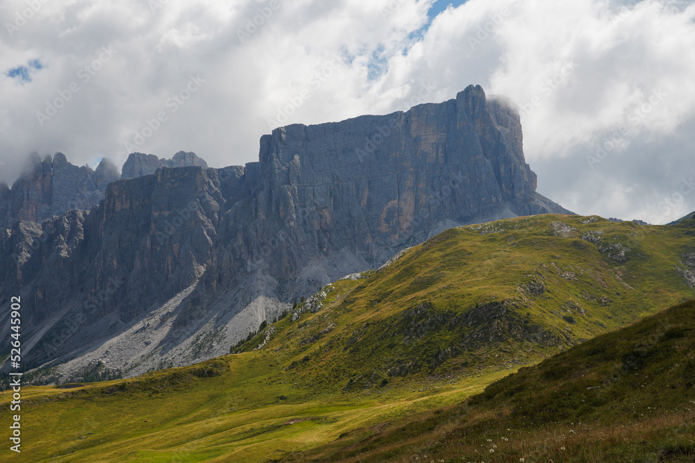 Landscape with Dolomites mountains