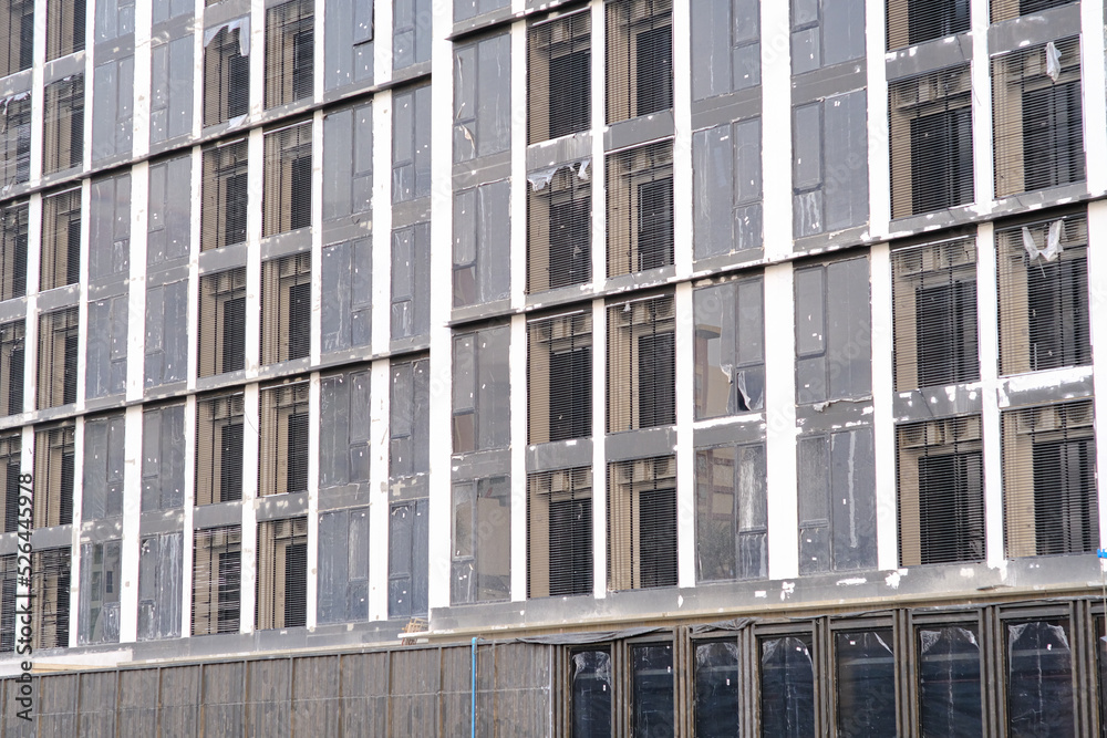 Fototapeta premium City condominium building window new condo building