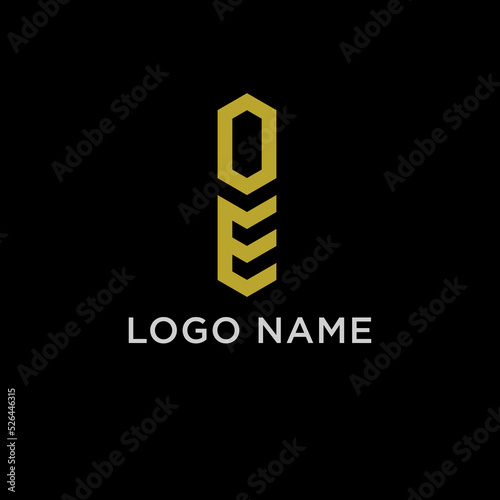 letter o e logo design © fajar