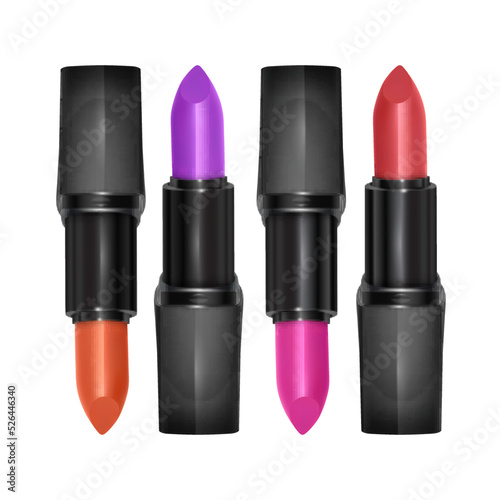 Pink lipstick, isolated on white background vector format