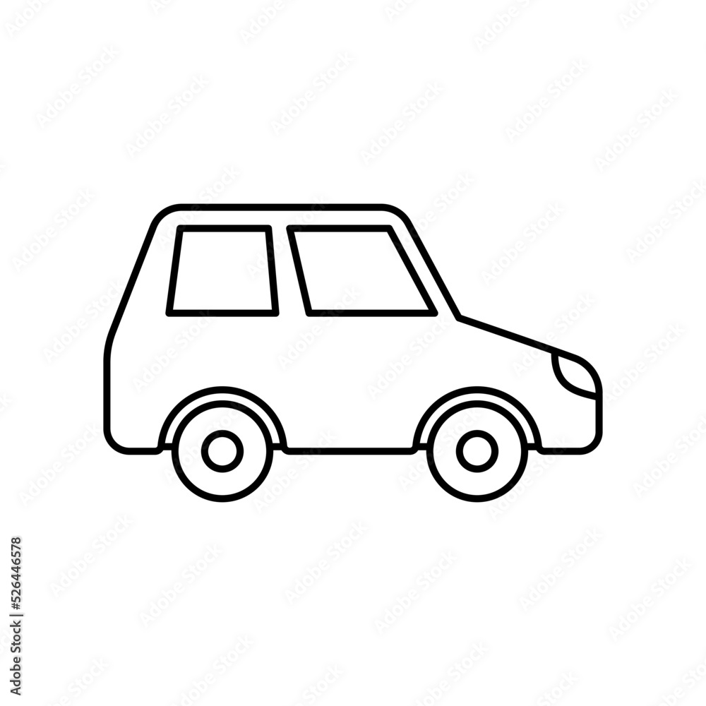 Car line art icon design template vector illustration Car line art icon design template vector illustration