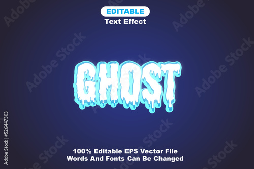 editable ghost text effect suitable for halloween