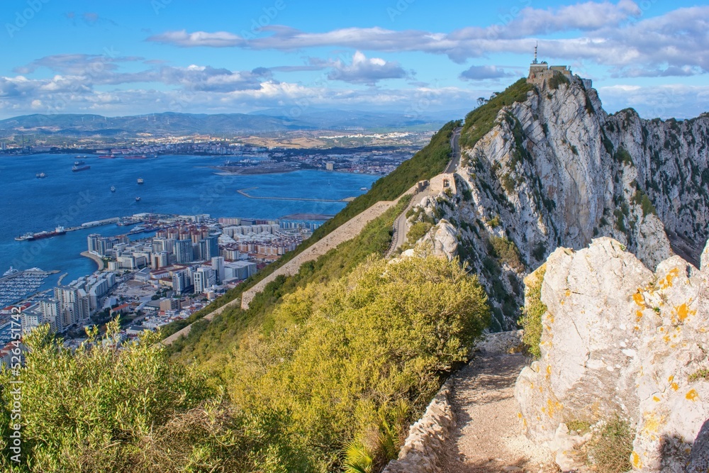 Breathtaking view from the Rock of Gibraltar, United Kingdom