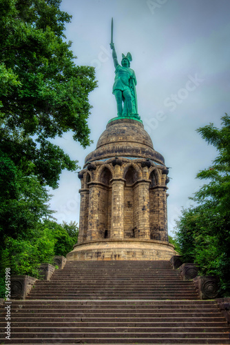 Hermann Monument in the Teutoburg Forest in Germany photo