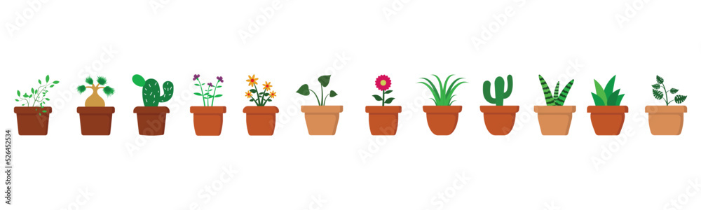 House Plants icon set design template vector illustration