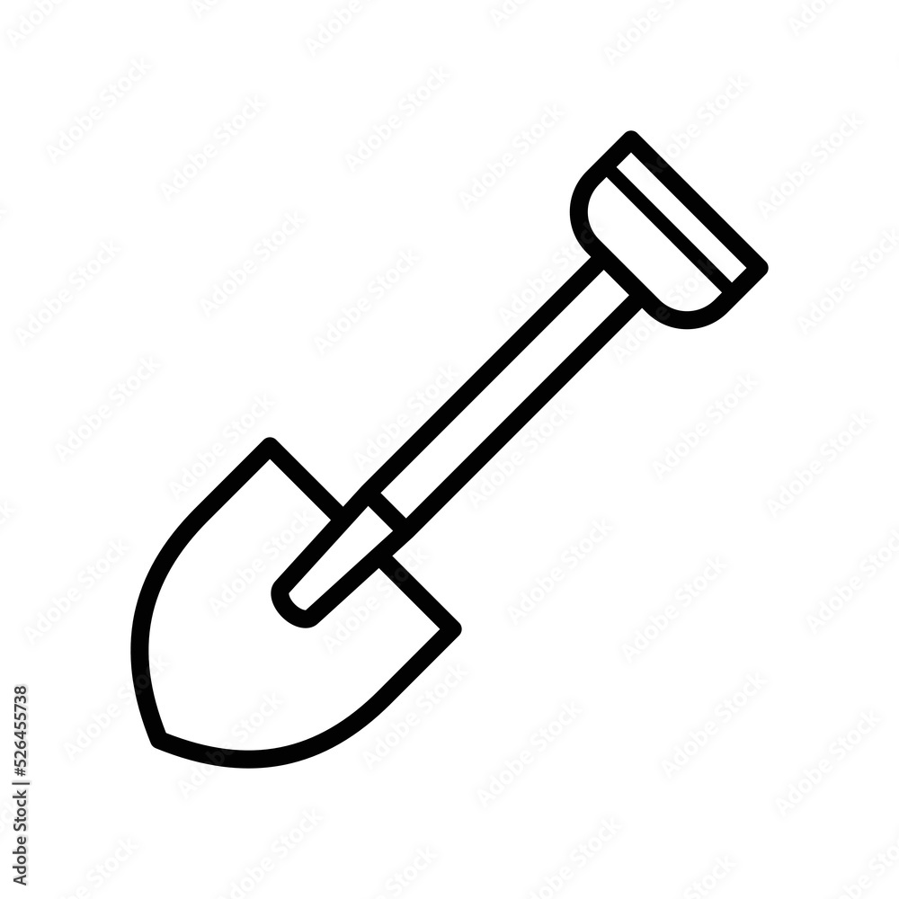 shovel icon vector design template in white background shovel icon vector design template in white background