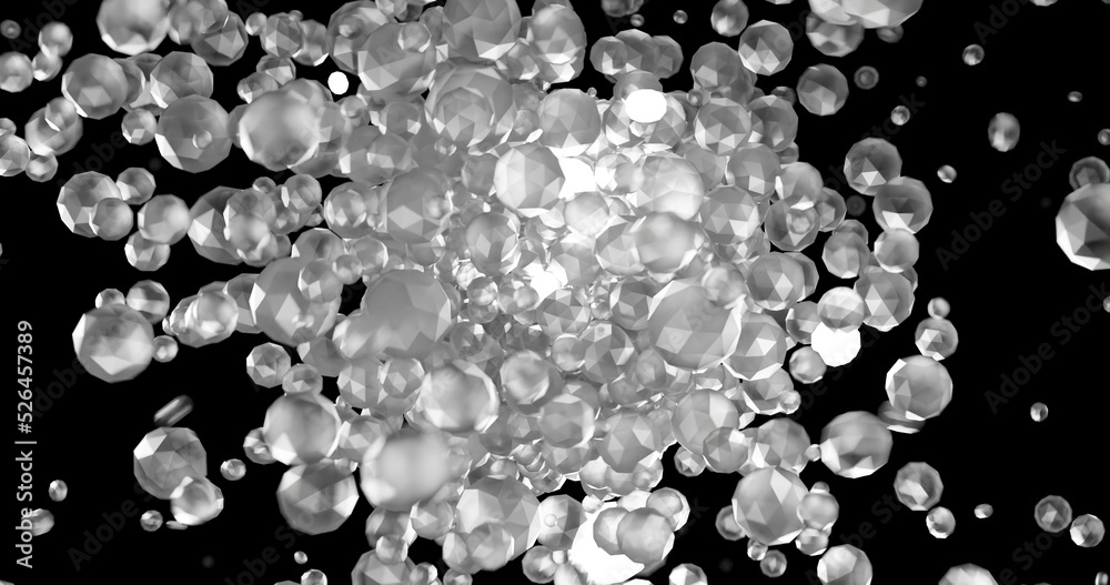 crystal balls amalgamation with gravity