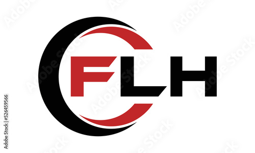 FLH three letter swoosh logo design vector template | monogram logo | abstract logo | wordmark logo | letter mark logo | business logo | brand logo | flat logo | minimalist logo | text | word | symbol photo