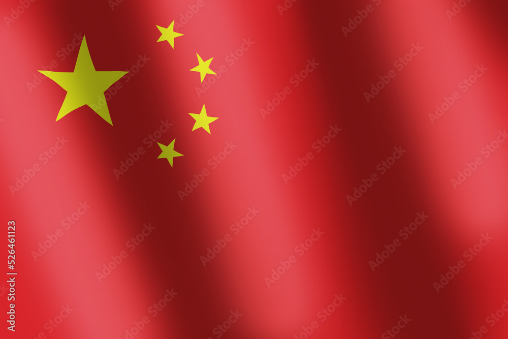 China national flag. China red flag with smooth wind wave for banner or background. United China. National Symbol. Waves ripples on flag China national flag. China red flag with smooth wind wave for banner or background. United China. National Symbol. Waves ripples on flag