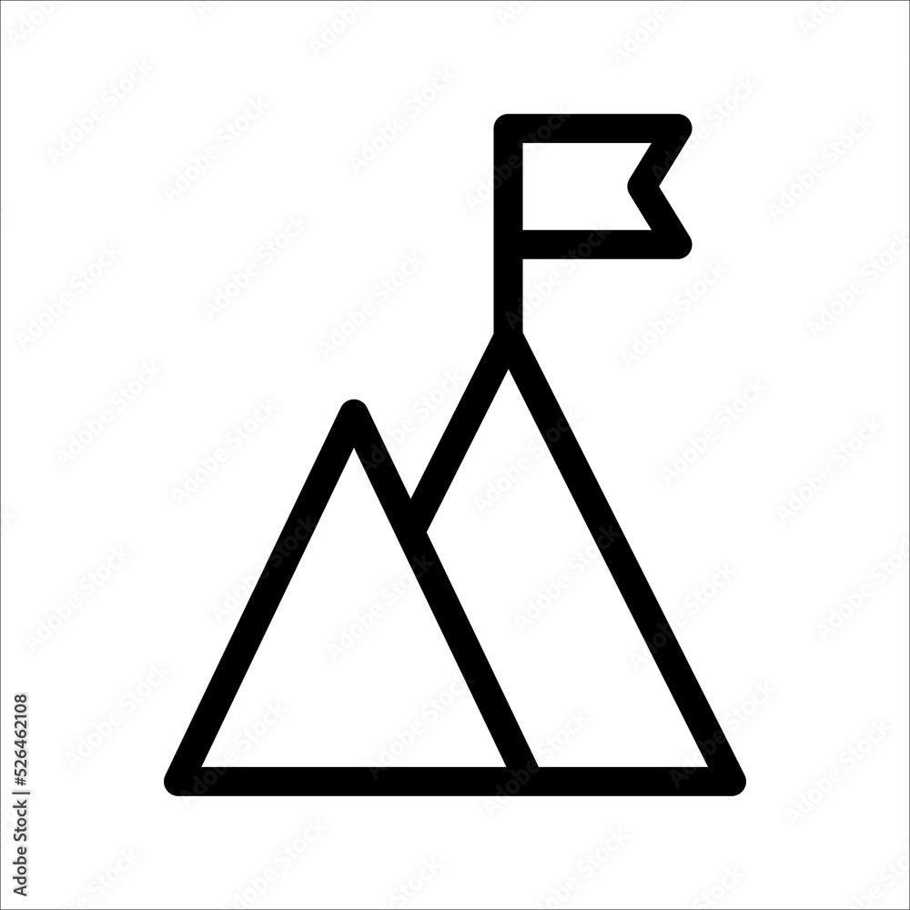 Fototapeta premium mountain icon illustration symbol sign vector
