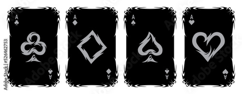 Set of Tribal Symbol Deck Card Vector SVG-01, black and white graphics