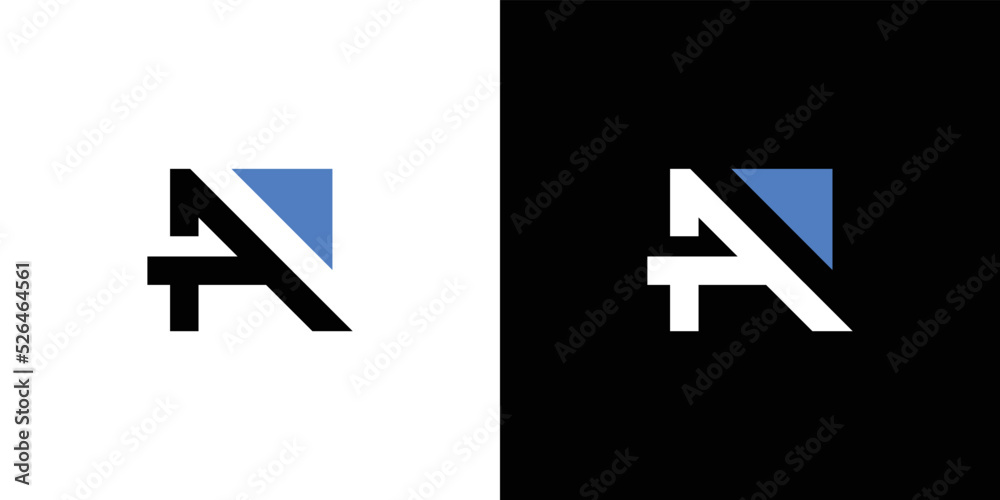 Unique and modern AN logo design.