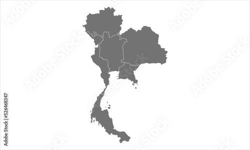 Grey Thailand map