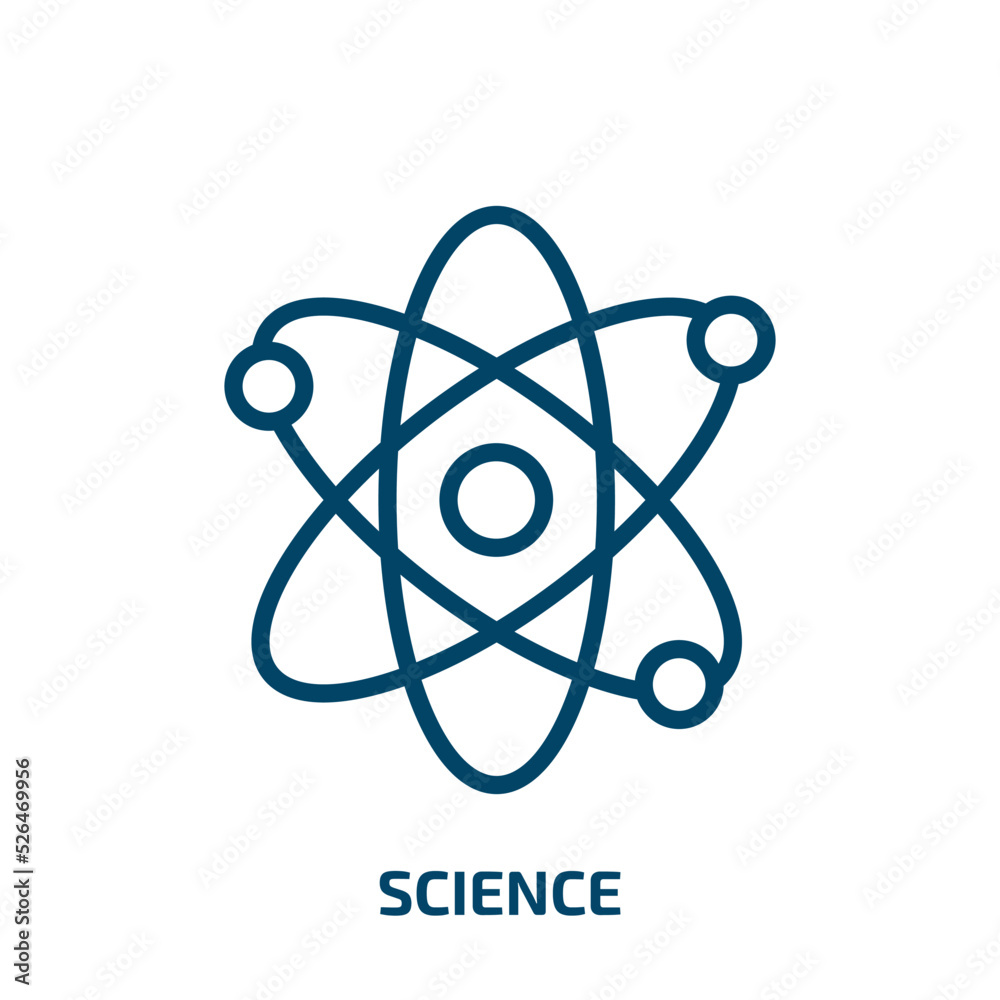 science icon from artificial intellegence and future technology collection. Thin linear science, business, technology outline icon isolated on white background. Line vector science sign, symbol for science icon from artificial intellegence and future technology collection. Thin linear science, business, technology outline icon isolated on white background. Line vector science sign, symbol for