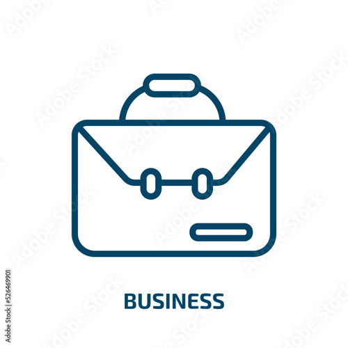 business icon from artificial intellegence and future technology collection. Thin linear business, office, finance outline icon isolated on white background. Line vector business sign, symbol for web