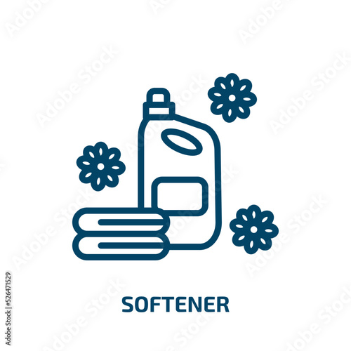 softener icon from cleaning collection. Thin linear softener, water, fabric outline icon isolated on white background. Line vector softener sign, symbol for web and mobile