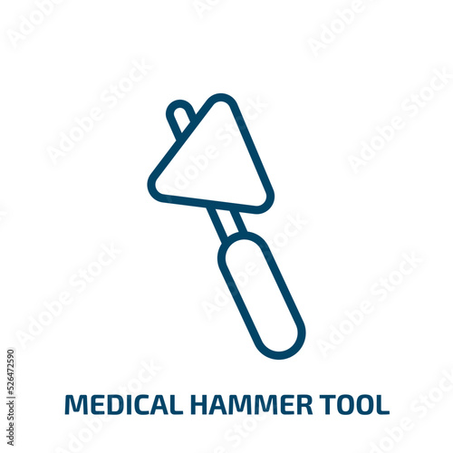 medical hammer tool icon from medical collection. Thin linear medical hammer tool, medical, tool outline icon isolated on white background. Line vector medical hammer tool sign, symbol for web and