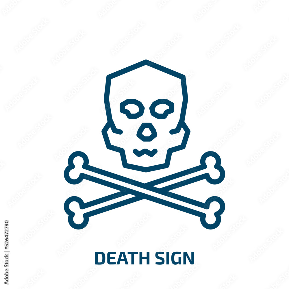 death sign icon from nature collection. Thin linear death sign, death, medical outline icon isolated on white background. Line vector death sign sign, symbol for web and mobile death sign icon from nature collection. Thin linear death sign, death, medical outline icon isolated on white background. Line vector death sign sign, symbol for web and mobile