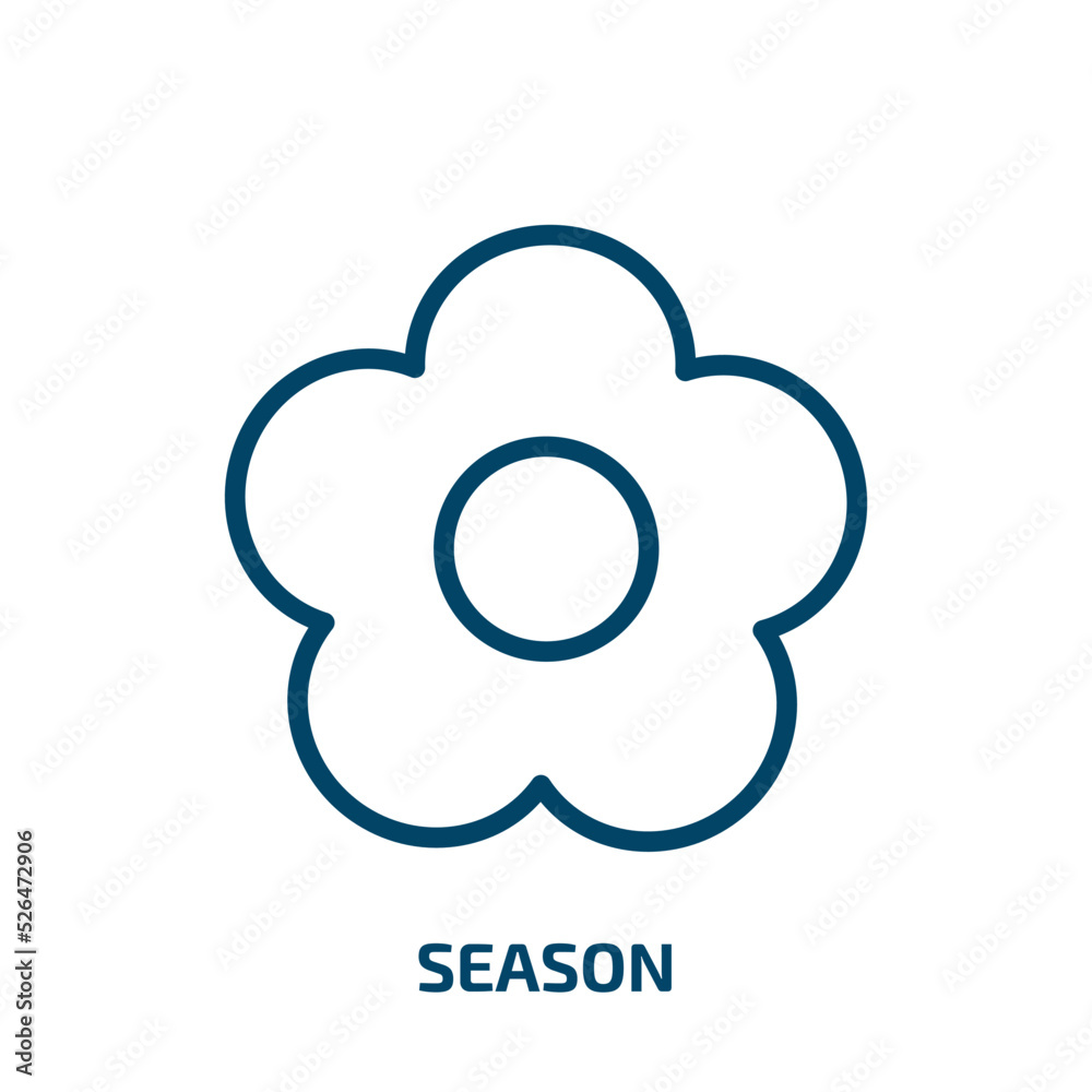 season icon from nature collection. Thin linear season, weather, cold outline icon isolated on white background. Line vector season sign, symbol for web and mobile season icon from nature collection. Thin linear season, weather, cold outline icon isolated on white background. Line vector season sign, symbol for web and mobile