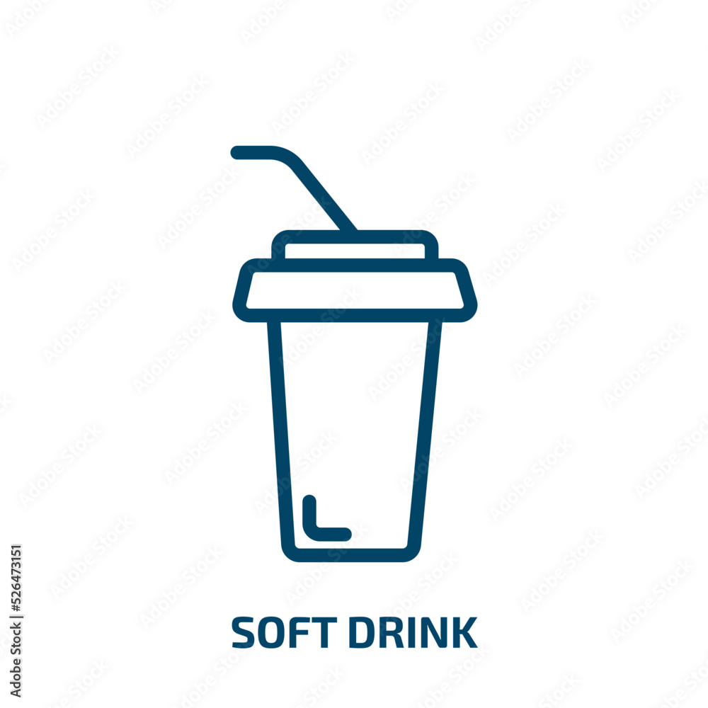 soft drink icon from drinks collection. Thin linear soft drink, tea, soft outline icon isolated on white background. Line vector soft drink sign, symbol for web and mobile soft drink icon from drinks collection. Thin linear soft drink, tea, soft outline icon isolated on white background. Line vector soft drink sign, symbol for web and mobile