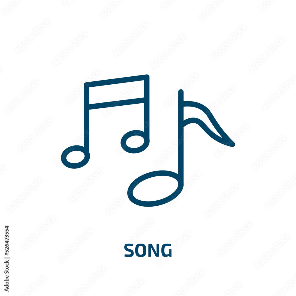 song icon from literature collection. Thin linear song, music, sound outline icon isolated on white background. Line vector song sign, symbol for web and mobile song icon from literature collection. Thin linear song, music, sound outline icon isolated on white background. Line vector song sign, symbol for web and mobile