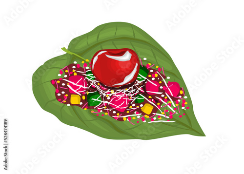 Sweet pan indian Sweet Dish Food Vector