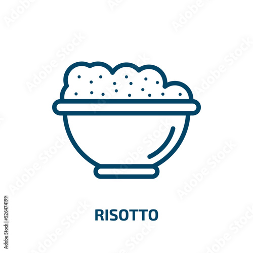 risotto icon from food collection. Thin linear risotto, food, italian outline icon isolated on white background. Line vector risotto sign, symbol for web and mobile