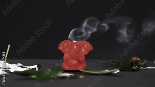 Lord Ganesh Chaturthi festival of India. Celebrate lord Ganesha for Diwali festival. Diwali greetings background