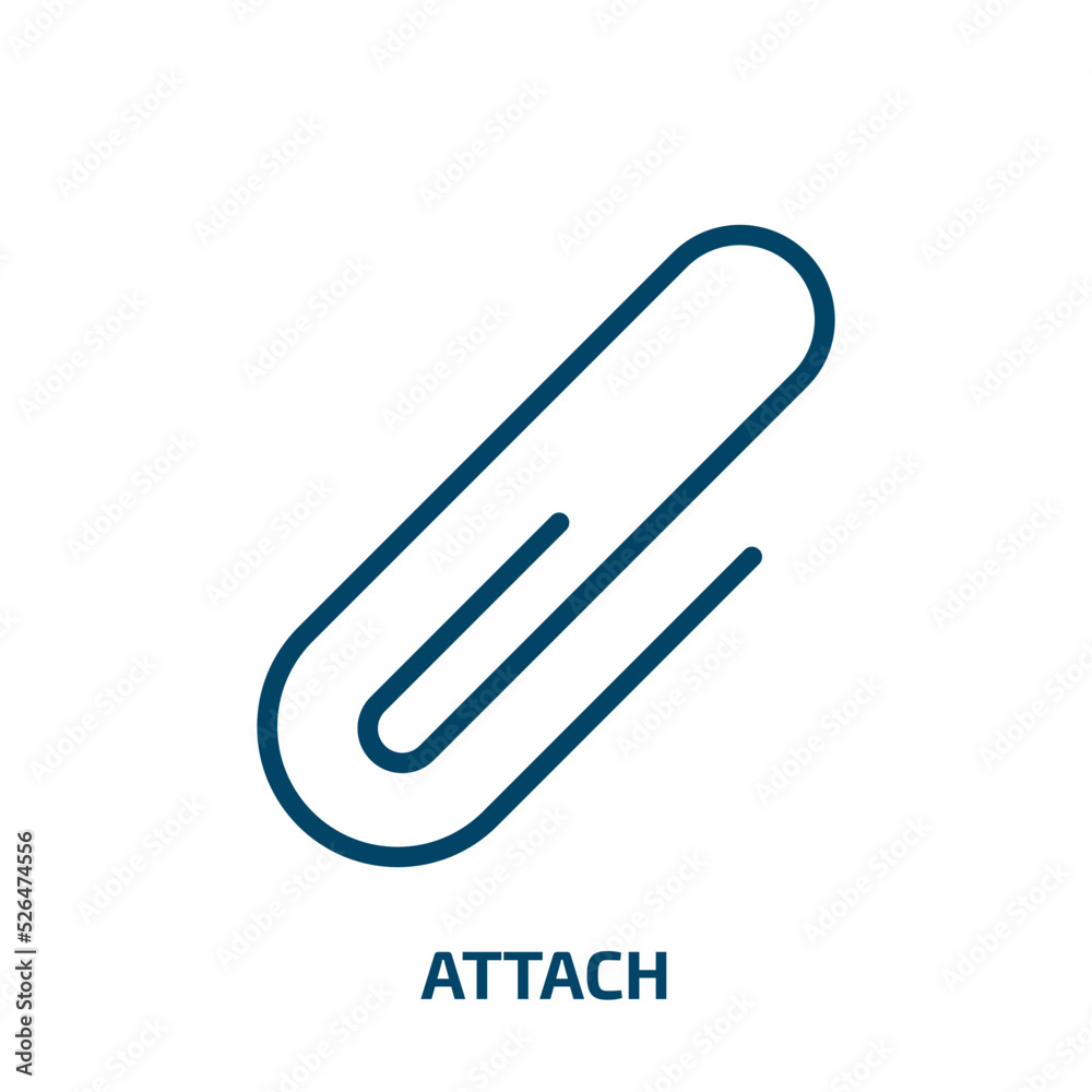 attach icon from geometry collection. Thin linear attach, mail, letter outline icon isolated on white background. Line vector attach sign, symbol for web and mobile attach icon from geometry collection. Thin linear attach, mail, letter outline icon isolated on white background. Line vector attach sign, symbol for web and mobile