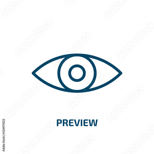 preview icon from geometry collection. Thin linear preview, group, image outline icon isolated on white background. Line vector preview sign, symbol for web and mobile