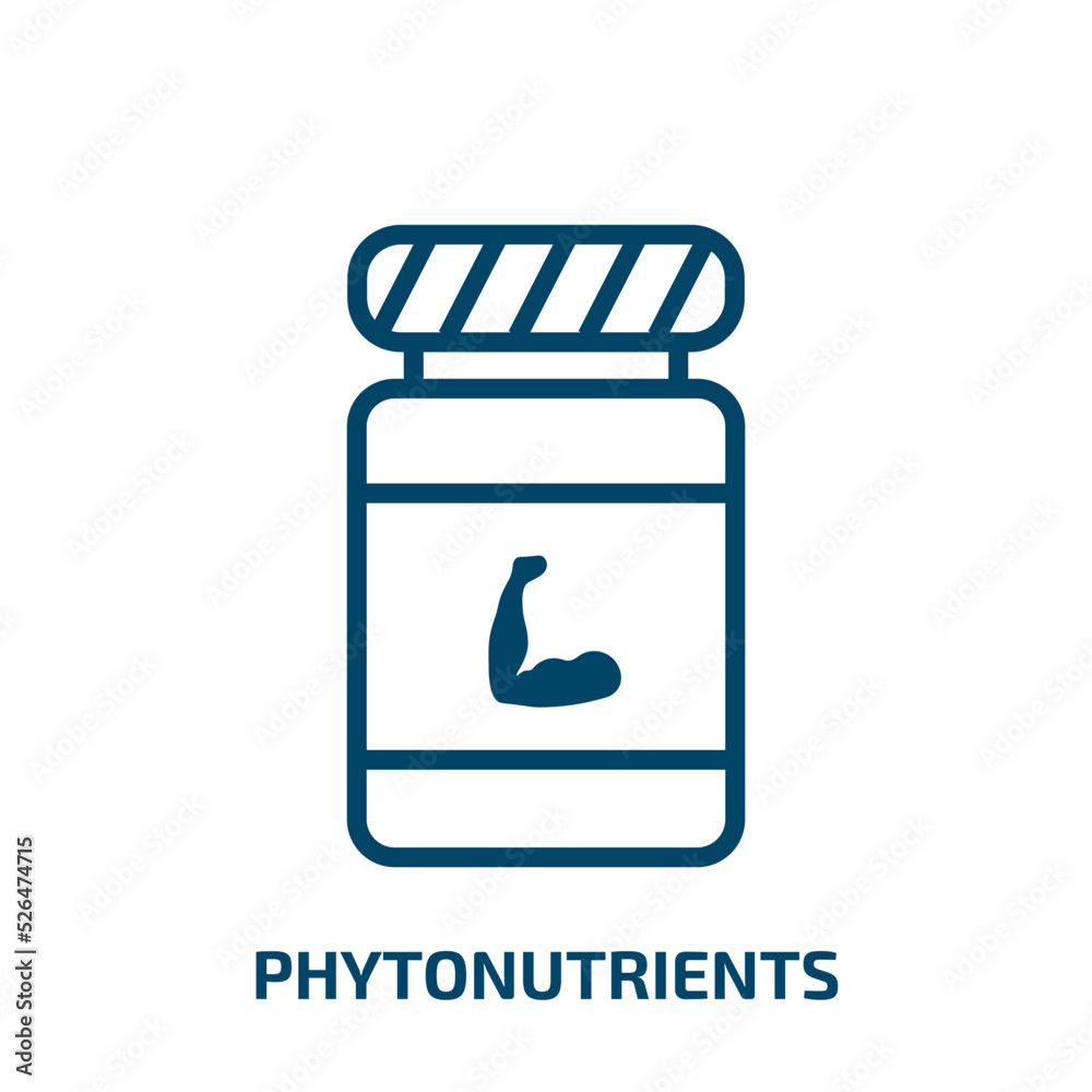phytonutrients icon from gym and fitness collection. Thin linear phytonutrients, fact, research outline icon isolated on white background. Line vector phytonutrients sign, symbol for web and mobile phytonutrients icon from gym and fitness collection. Thin linear phytonutrients, fact, research outline icon isolated on white background. Line vector phytonutrients sign, symbol for web and mobile