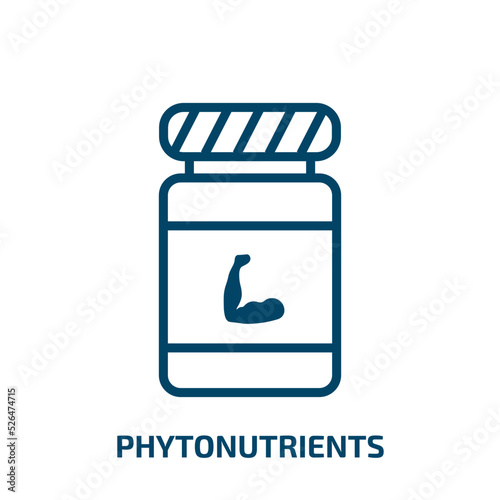 phytonutrients icon from gym and fitness collection. Thin linear phytonutrients, fact, research outline icon isolated on white background. Line vector phytonutrients sign, symbol for web and mobile