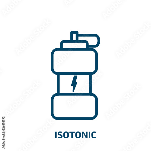 isotonic icon from gym and fitness collection. Thin linear isotonic, fitness, bottle outline icon isolated on white background. Line vector isotonic sign, symbol for web and mobile