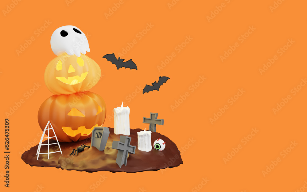 Fototapeta premium 3d halloween illustration