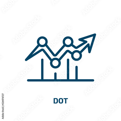 dot icon from business and analytics collection. Thin linear dot, internet, card outline icon isolated on white background. Line vector dot sign, symbol for web and mobile