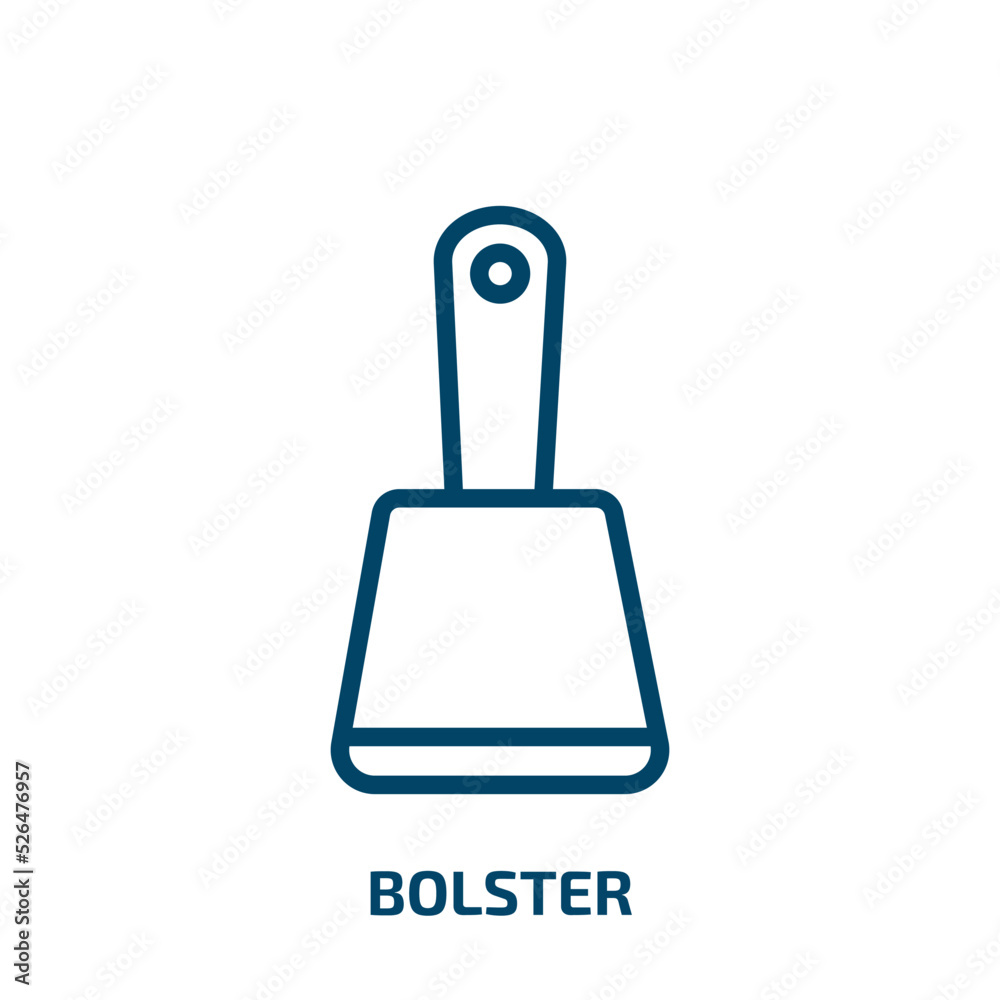 bolster icon from construction tools collection. Thin linear bolster, relaxation, kid outline icon isolated on white background. Line vector bolster sign, symbol for web and mobile bolster icon from construction tools collection. Thin linear bolster, relaxation, kid outline icon isolated on white background. Line vector bolster sign, symbol for web and mobile