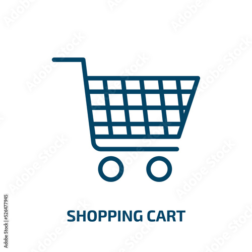 shopping cart icon from education collection. Thin linear shopping cart, buy, cart outline icon isolated on white background. Line vector shopping cart sign, symbol for web and mobile