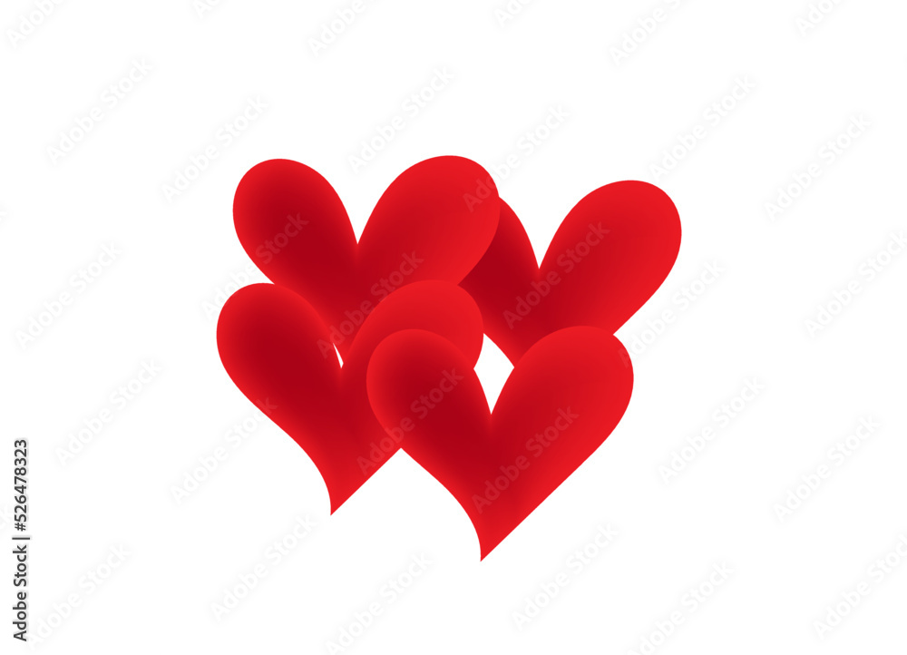 red heart isolated on white red heart isolated on white