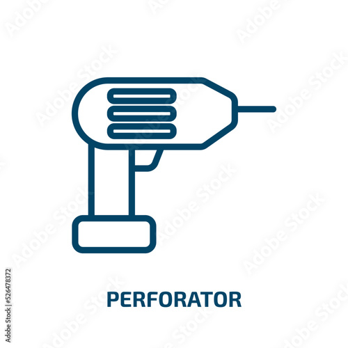 perforator icon from general collection. Thin linear perforator, paper, business outline icon isolated on white background. Line vector perforator sign, symbol for web and mobile