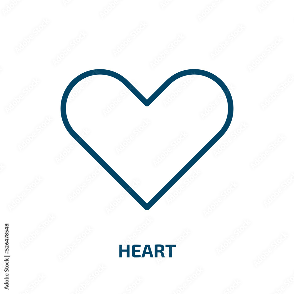 heart icon from health and medical collection. Thin linear heart, love, happy outline icon isolated on white background. Line vector heart sign, symbol for web and mobile