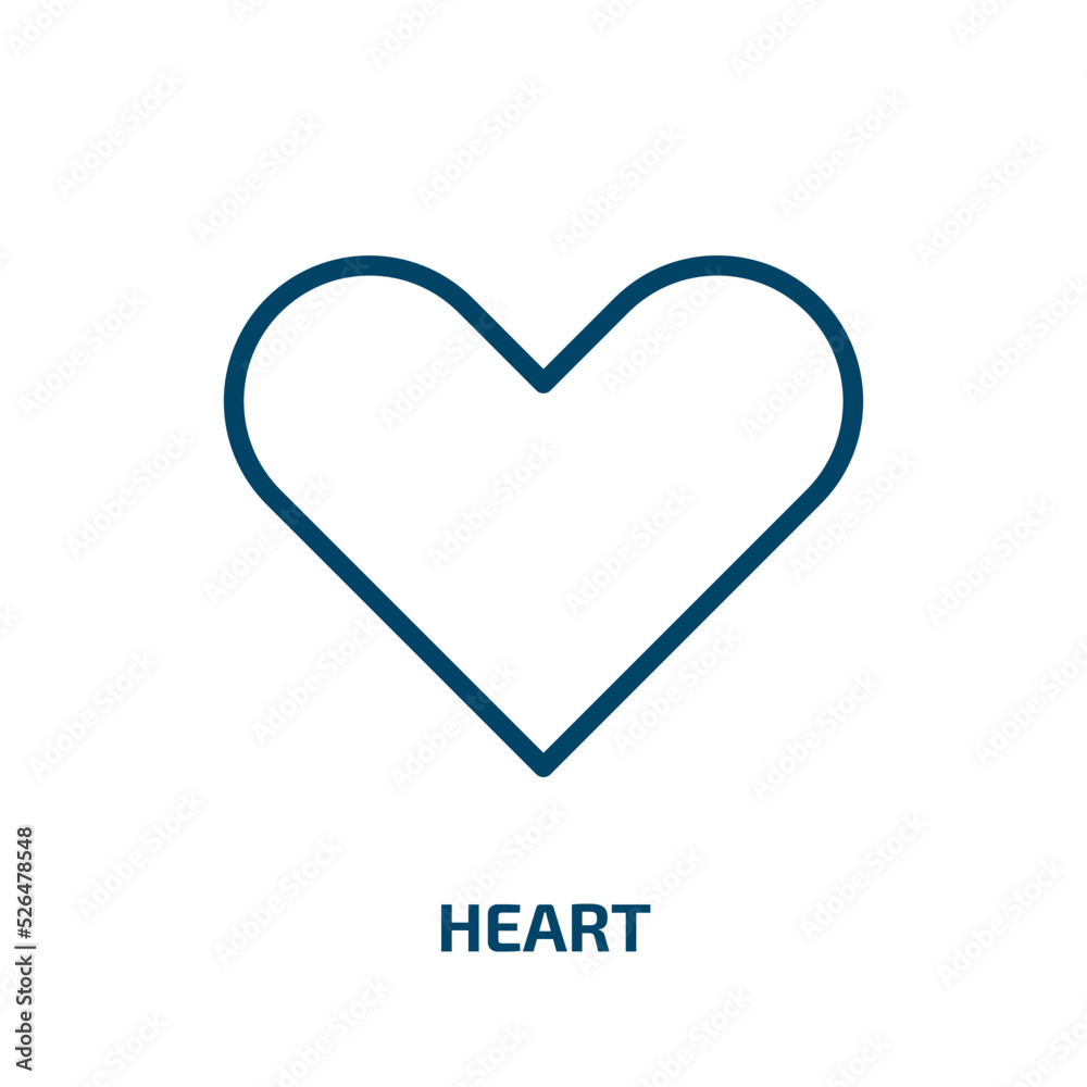 heart icon from health and medical collection. Thin linear heart, love, happy outline icon isolated on white background. Line vector heart sign, symbol for web and mobile heart icon from health and medical collection. Thin linear heart, love, happy outline icon isolated on white background. Line vector heart sign, symbol for web and mobile